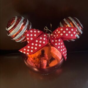 Red and Silver Holiday Ornament